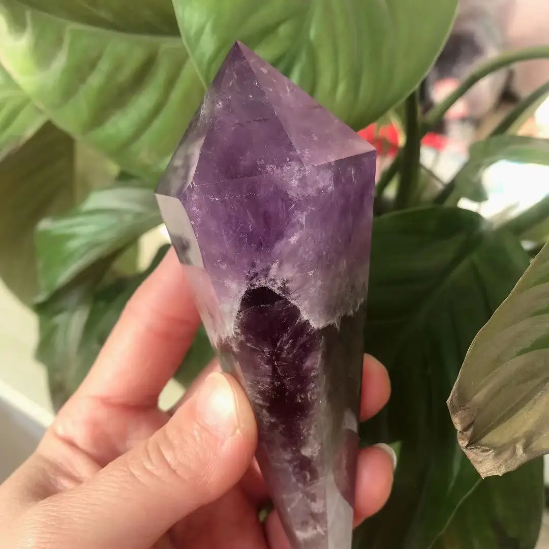 

Beautiful natural amethyst scepter energy healing reiki ornament