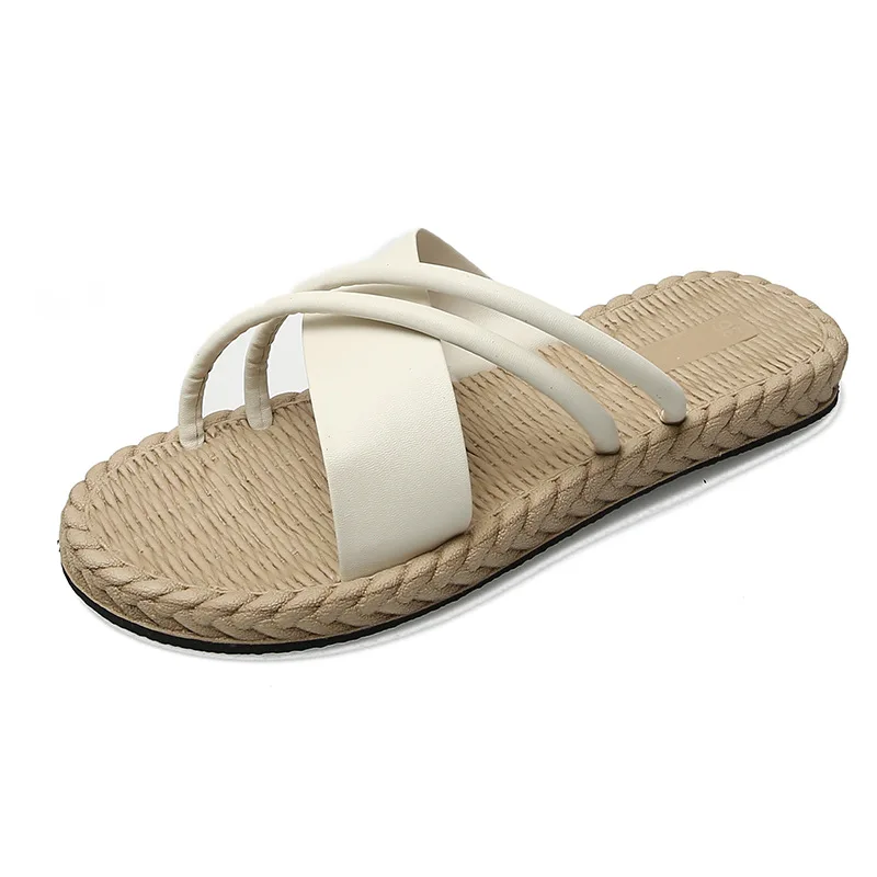 

Large Size 2021 Women's Slippers Summer Sandals Casual Shoes Open Toe Fashion Beach Fashion All-match Plus Size Shallow Flat