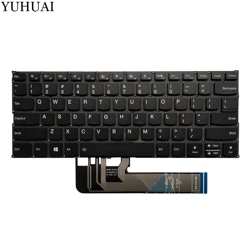Новая клавиатура для ноутбука США для lenovo Yoga 730-13IKB 730-13IWL 730-15IKB 730-15IWL US черная клавиатура с подсветкой