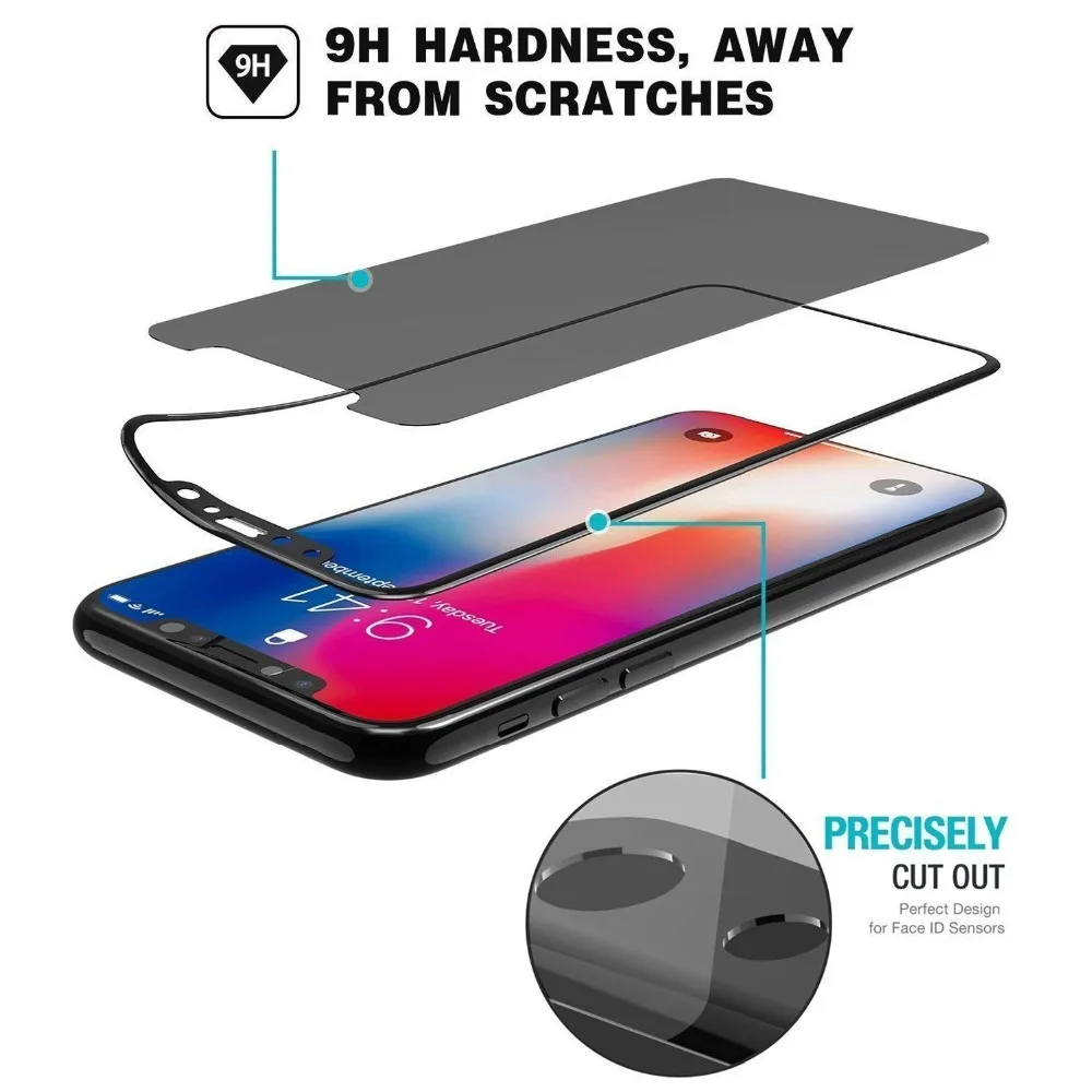 Антибликовая Защитная пленка для iPhone 11 Pro Max закаленное стекло защиты экрана X XS XR 8