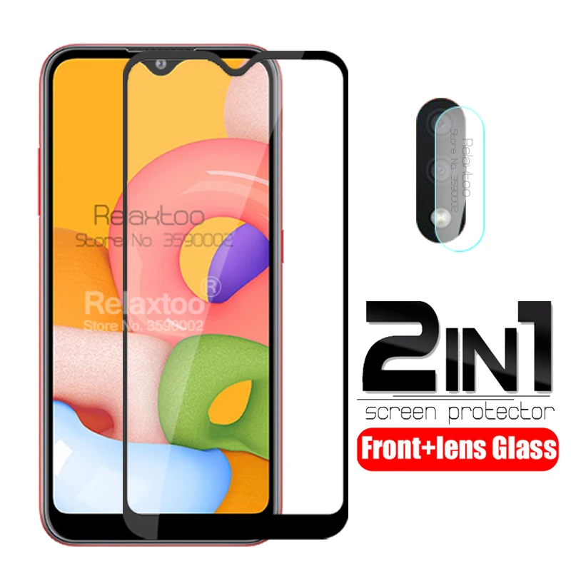 Закаленное стекло для камеры 2 в 1 Samsung Galaxy A01 SM A015F/DS A015F sumsung A 01 защитная пленка