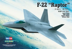 Модель американского усовершенствованного самолета F22A Raptor Stealth Fighter 1:72