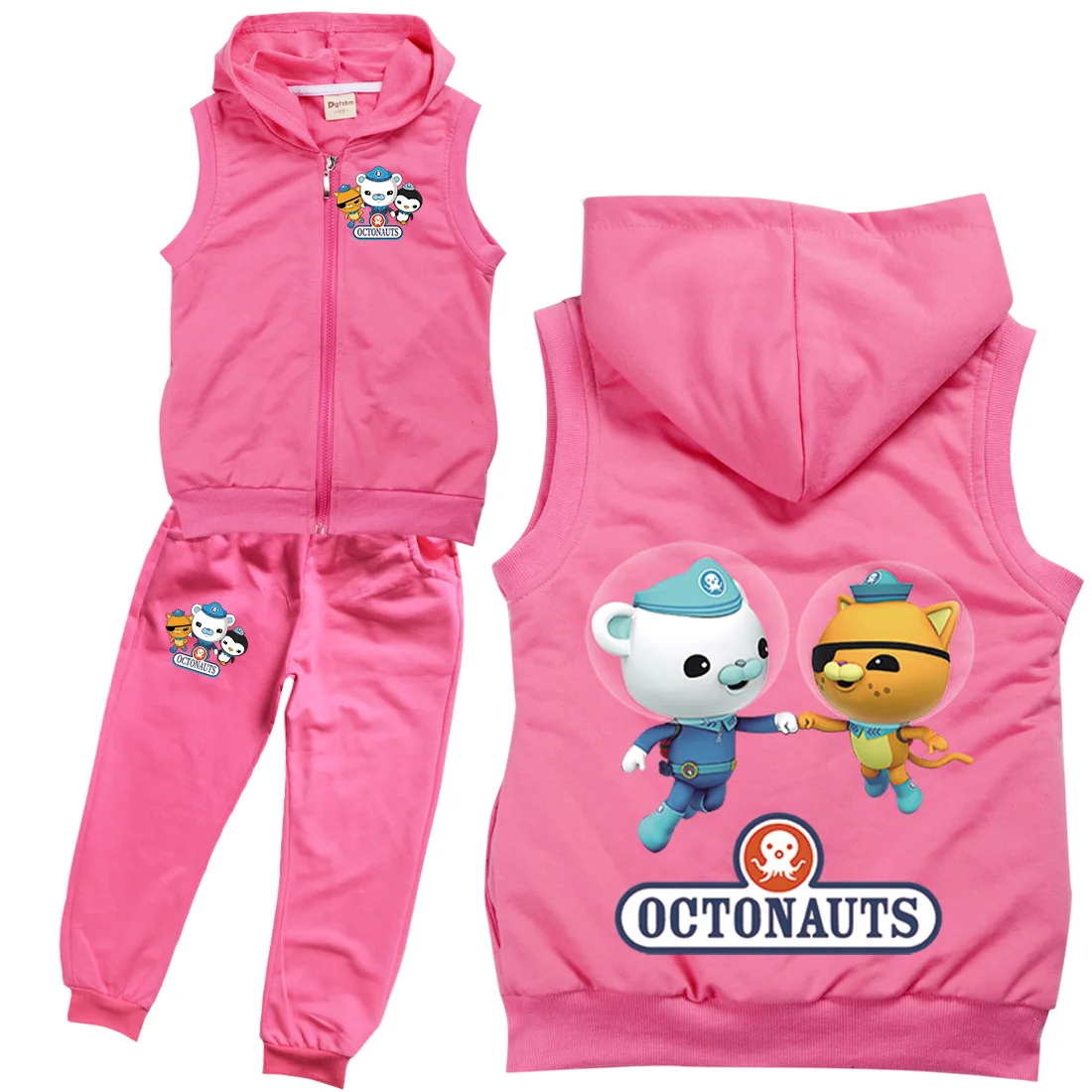 

Весенне-осенний комплект из двух предметов для маленьких девочек, жилет без рукавов и брюки