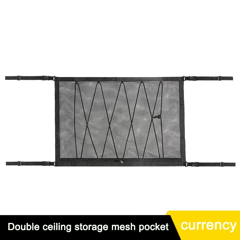 Portable Car Roof Storage Net Ceiling Sundries Bag Large Capacity Interior Stowing Tidying Organizer Accessorie | Автомобили и