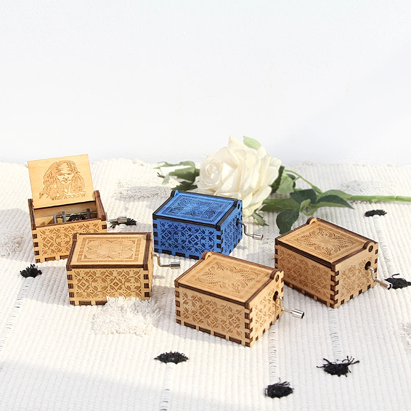 Резная ручная Музыкальная Шкатулка Деревянная Игра престолов рождественские