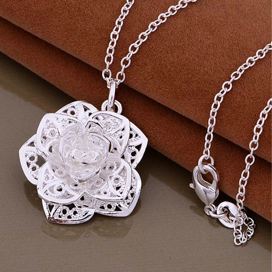 Ожерелье женское из серебра 925 пробы, 5 шт./лот, 18 дюймов, 45 см Ожерелье женское из серебра 925 пробы, 5 шт./лот, 18 дюймов, 45 см