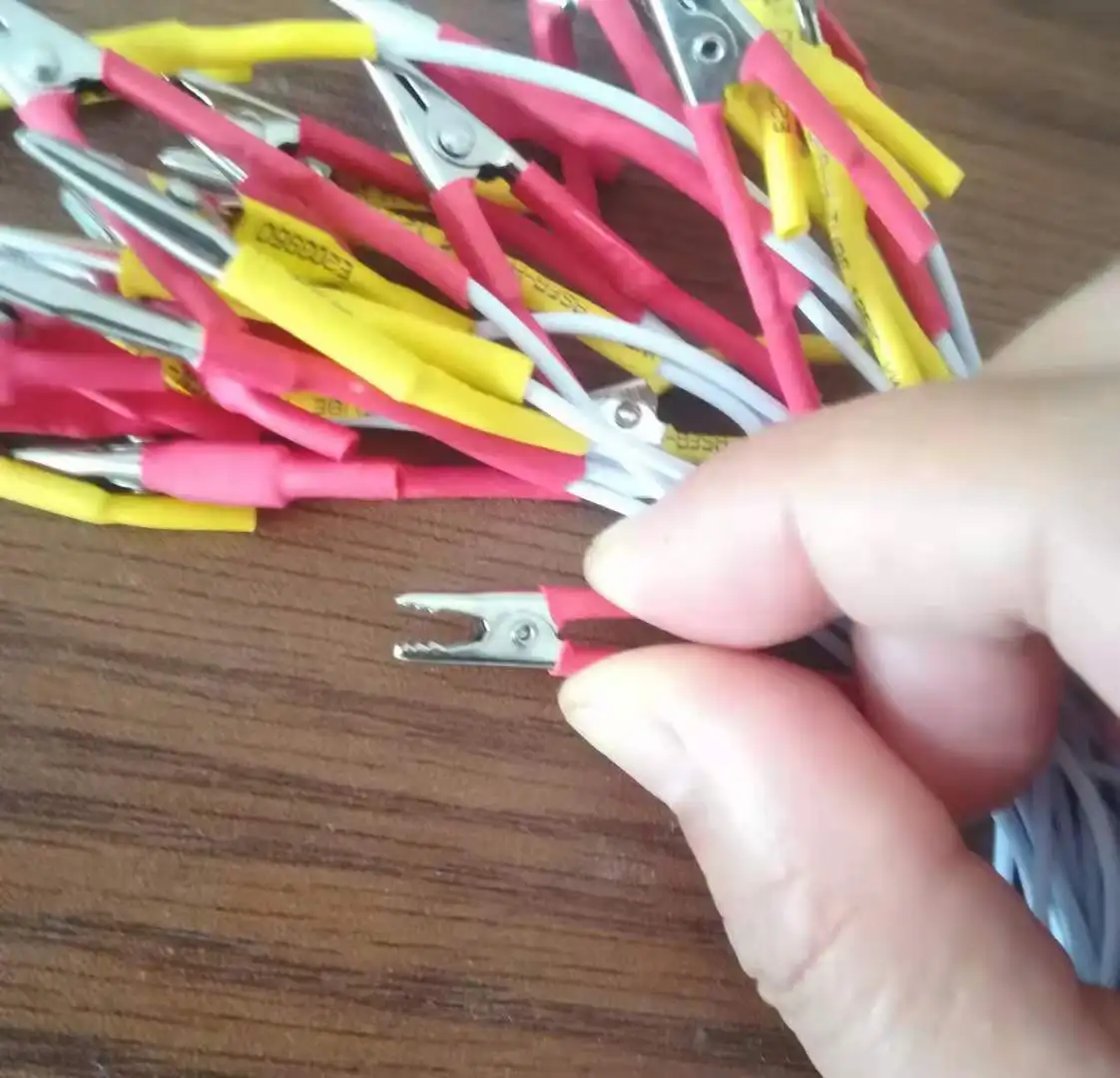 Электронный крокодиловый зажим с отверстием 2 0 мм хвостовой кабель для