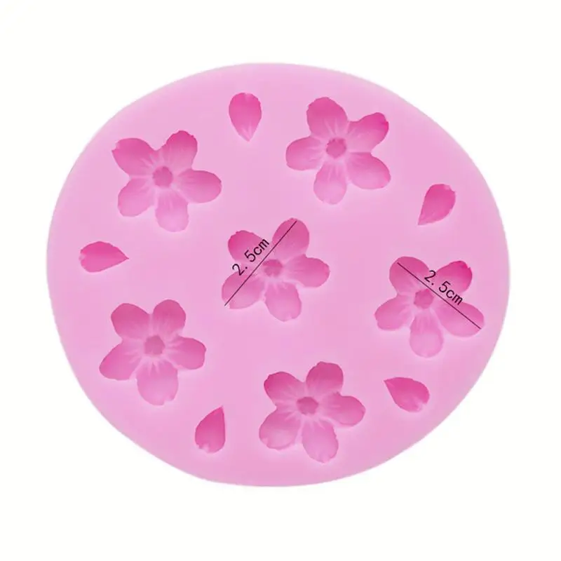 

Flower Shape Silicone Mold Candy Clay Chocolate Baking Molds DIY Party Flower Cupcake Topper Fondant Cake Decorating Tools