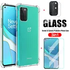 3 в 1 прозрачный силиконовый чехол из ТПУ для oneplus 8 t закаленное стекло one plus 8 t 8 t t8 oneplus 8 t Защитная пленка для смартфона камеры