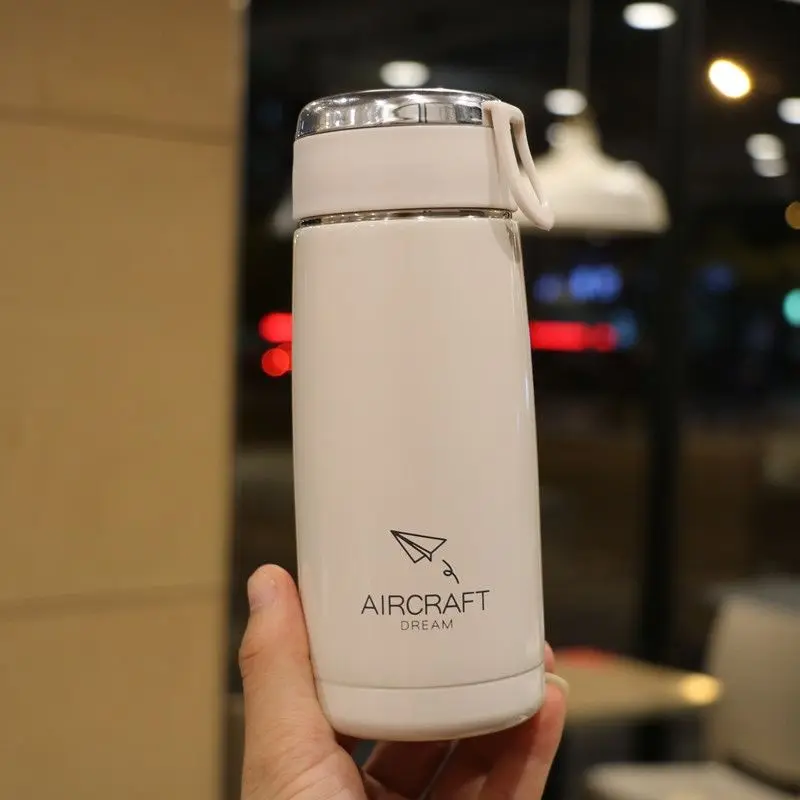 

High grade men's and women's stainless steel thermos cup simple portable lovers Cup car Tea Cup Korean gift cup