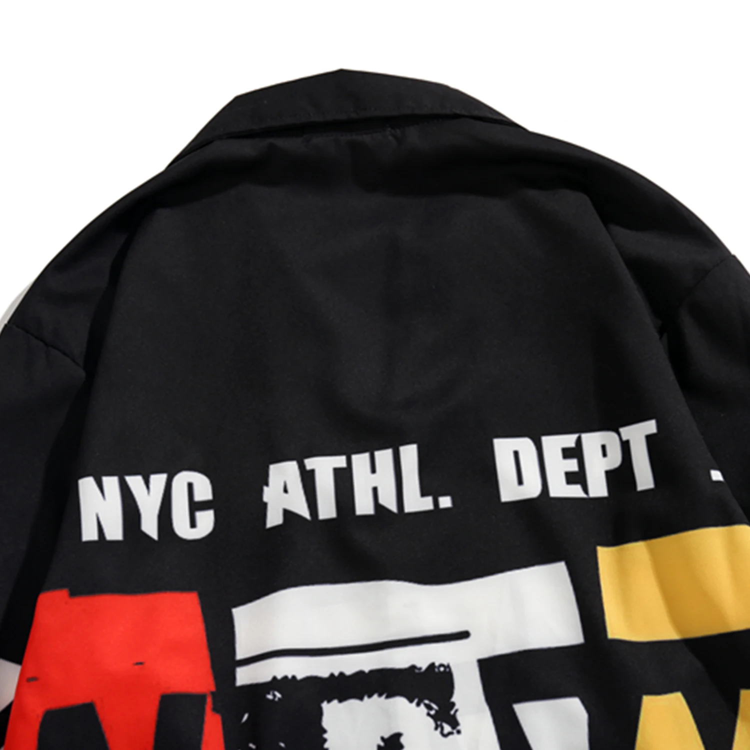 Цветные мужские рубашки с буквенным принтом в стиле Харадзюку уличная одежда