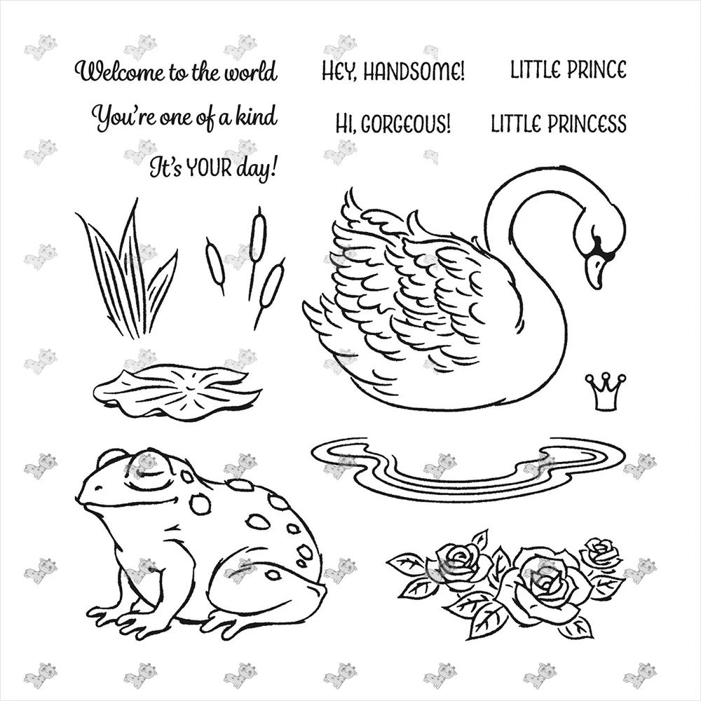 

The prince and princess metal cutting die and photopolymer scrapbook stamp embossing die DIY paper card craft cutting