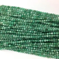 wholesale natural genuine green emerald faceted roundloose small beads 16