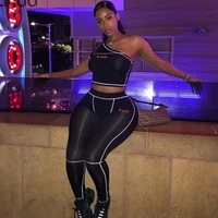 sisterlinda slash collar tops sport leggings two piece sets active wear fitness tracksuit matching suits women sportsuit outfits