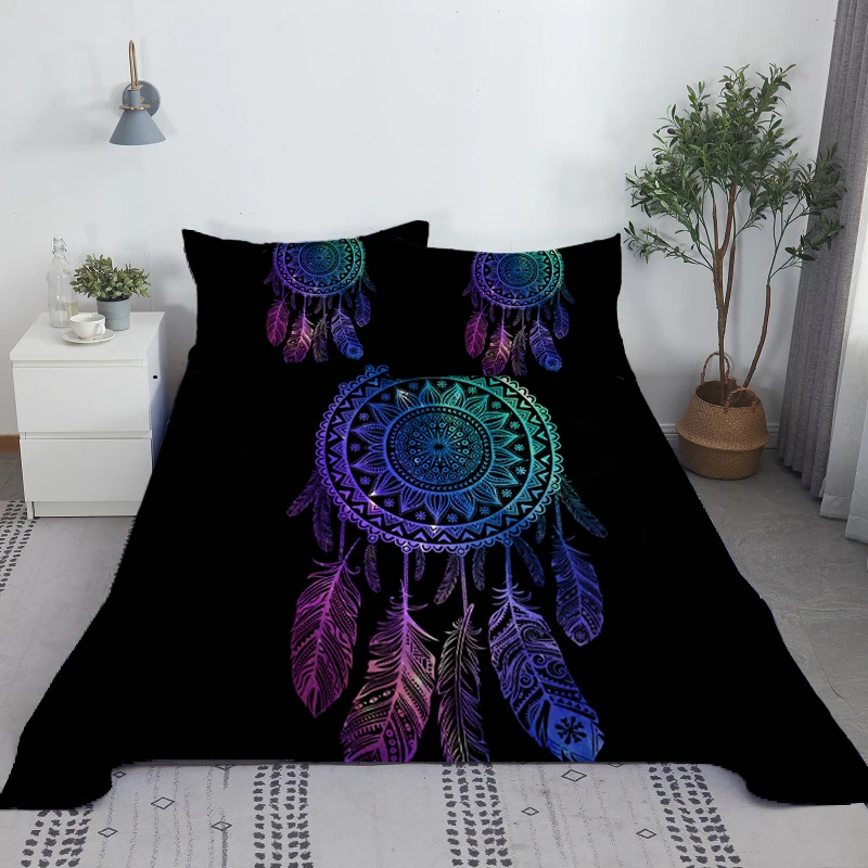 Комплект постельного белья Ловец снов полиэстеровый комплект с 3D принтом