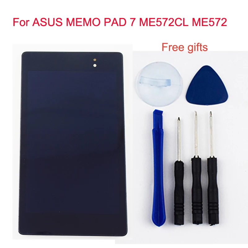 Черный для ASUS MEMO PAD 7 ME572CL ME572 ЖК дисплей монитор панель модуль + сенсорный экран