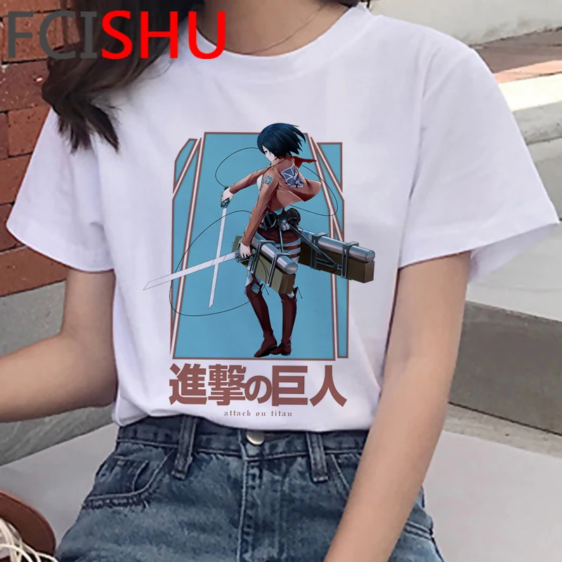 

Attack on Titan Final Season Shingeki No Kyojin summer top male white t shirt plus size print tshirt kawaii white t shirt
