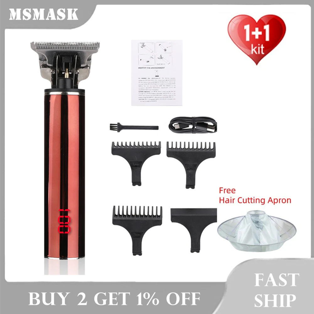 

LCD Display T9 Hair Clipper Mower Professional USB Electric Hair Trimmer Barber Shaver Trimmer Beard Men Hair Cutting Machine