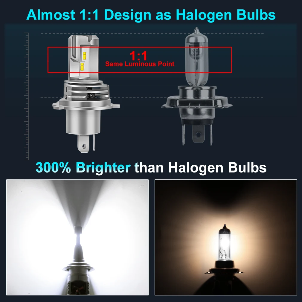 Лампа головного света H4 LED 9003 HB2 50 Вт 12000LM 12 В 6000 К | Автомобили и мотоциклы