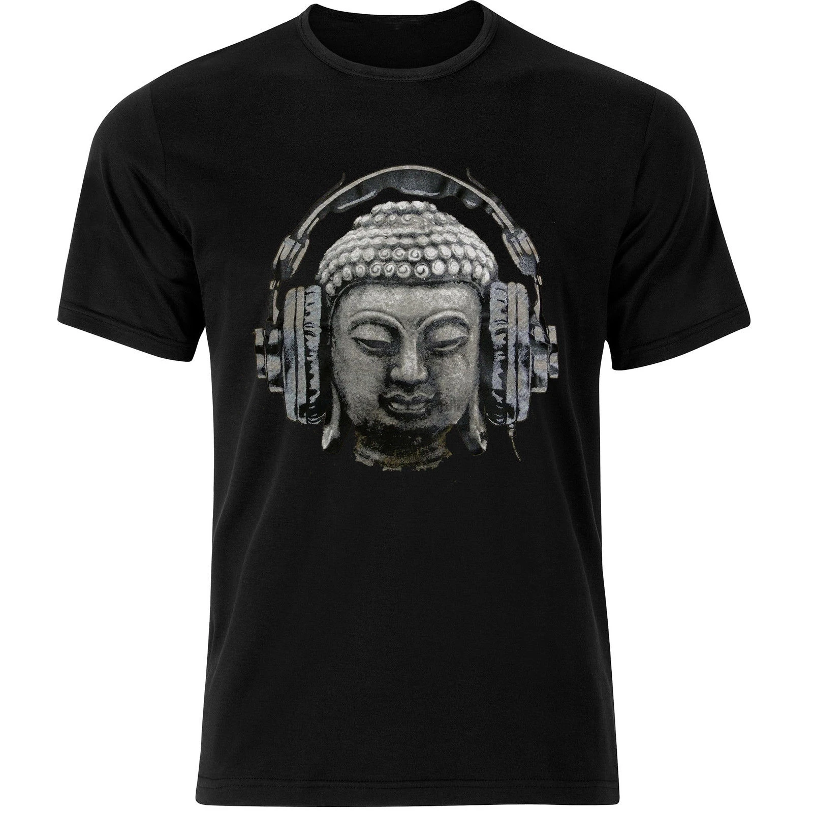 Наушники Buddha Banksy необычная уличная художественная футболка с граффити Мужская