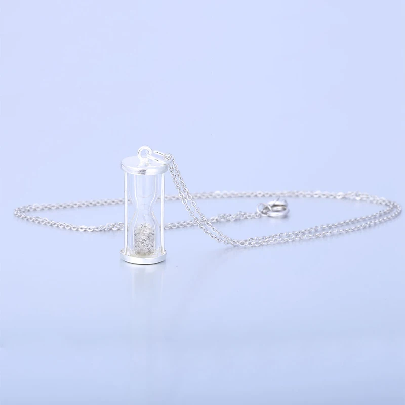 Песочные часы GemStoneKing женские 18 к позолоченные серебряные песочные кулон