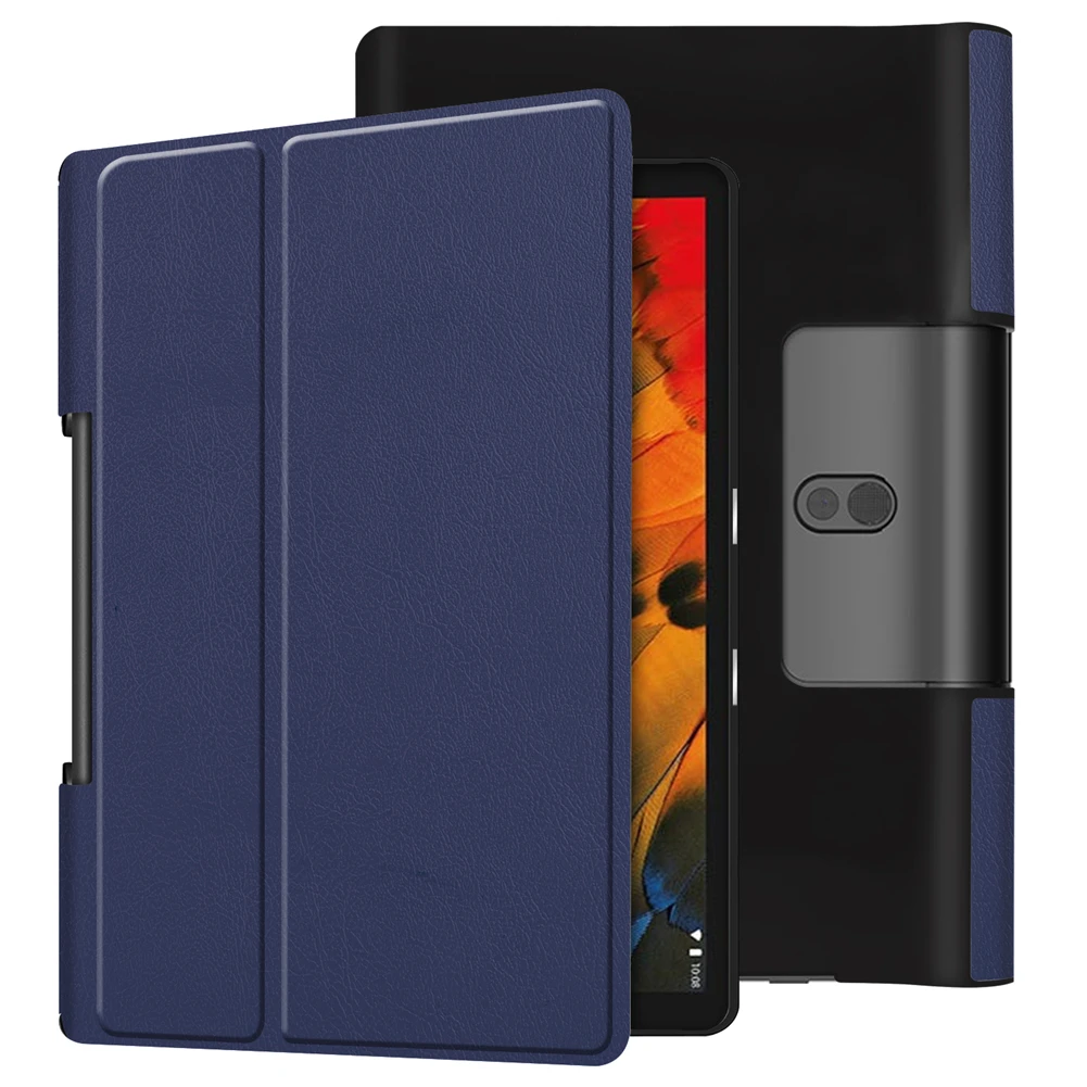 Dark Blue Чехол для lenovo Yoga Smart Tab YT-X705 10," чехол для планшета кожаный флип-чехол для lenovo Yoga Tab 5 YT-X705F защитный чехол - Цвет: Dark Blue