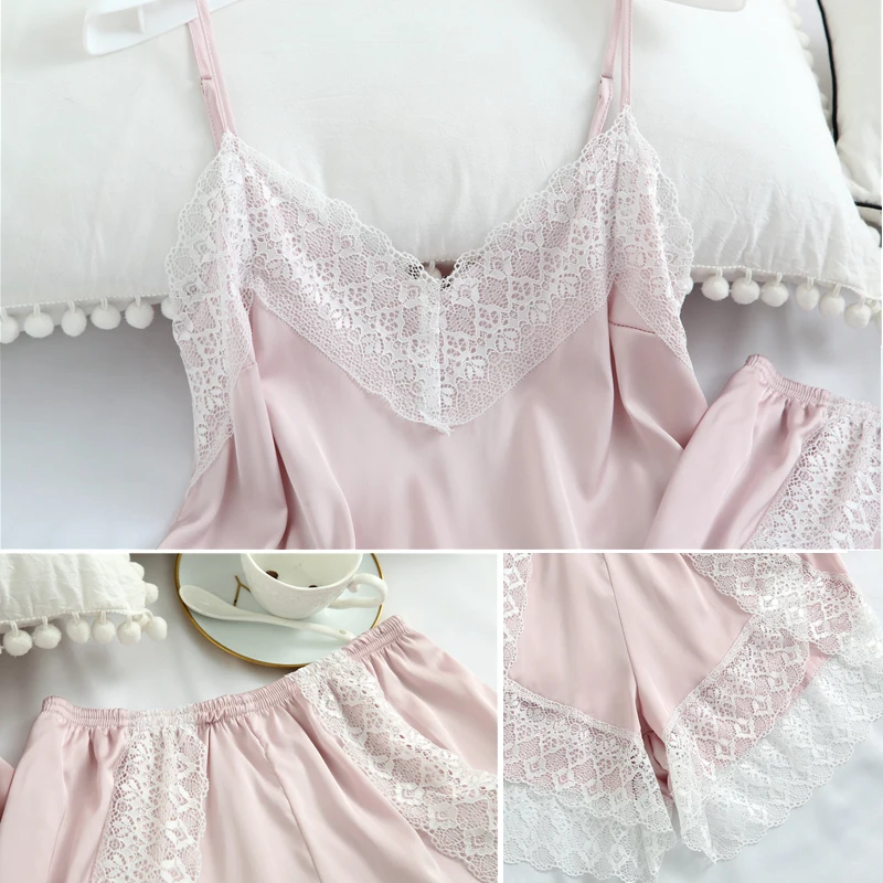 Двухсекционный женский пижамный комплект новый сексуальный одежды для сна без