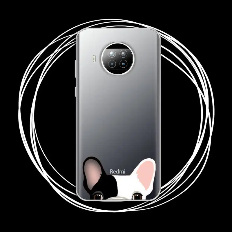 

Cute Cartoon Cat Dog Phone Case Transparent for xiaomi redmi note 8 9 9s 11 10t lite pro