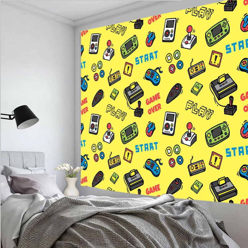 

Fashion Trend Gamepad Tapestry Wall Hanging Clothes Gamer Polyester Blanket Carpet Large Size Travel Mat Dropshipping