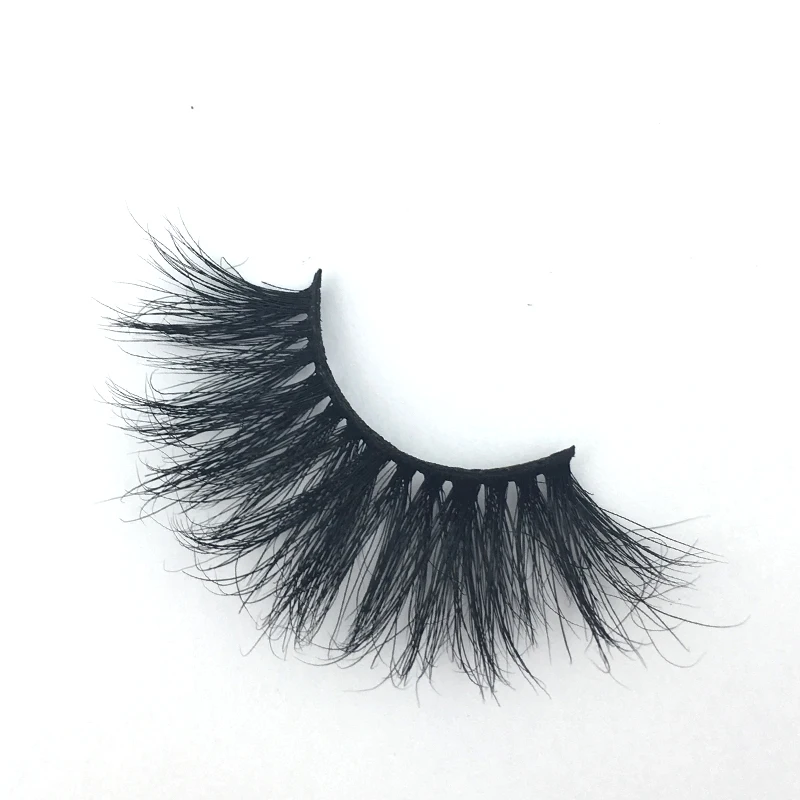 Горячая продажа настоящие норковые меховые ресницы ручной работы 25 мм длина