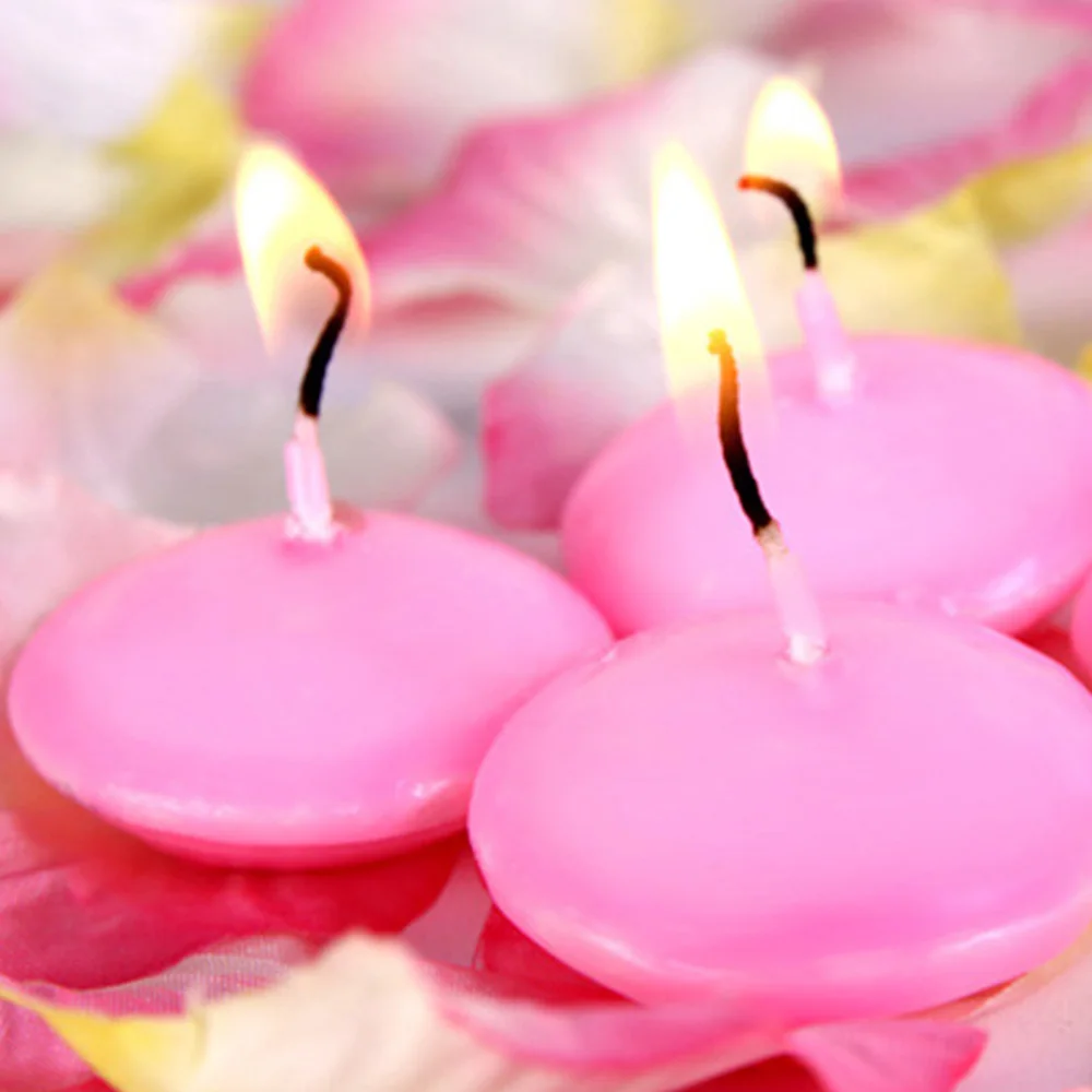 10 шт. неароматические маленькие плавающие свечи для свадебной вечеринки Нового