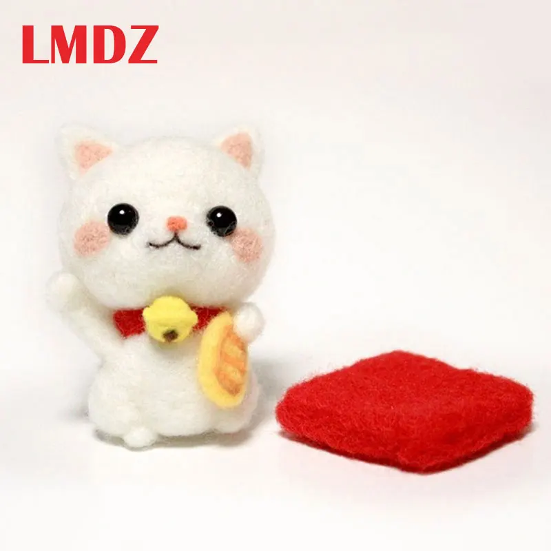 LMDZ 1 шт. игрушка в виде милой удачи кошки шерсти игл Войлочная набор шерстяных