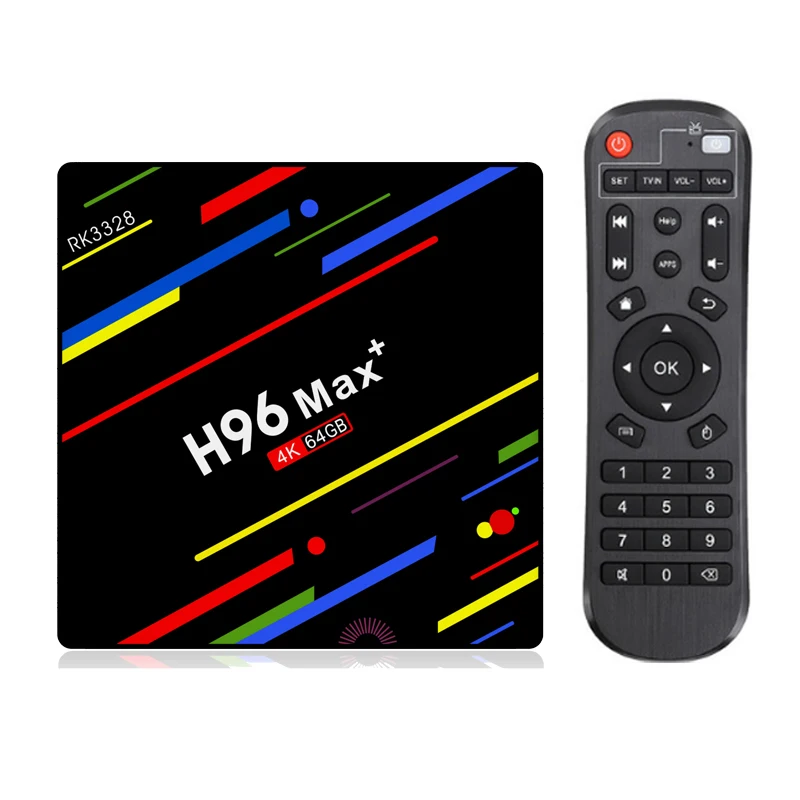 Android 9 0 ТВ приставка H96 MAX Plus 4G/64G RK3328 Смарт медиаплеер четырехъядерный 2 4G/5G Wifi 4K USB 3