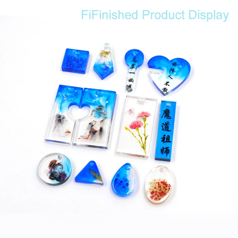 

Silicone Mold Star Round Bow Bone Rectangle Paw Charm Mold Resin Pendant Making Silicone Pendant