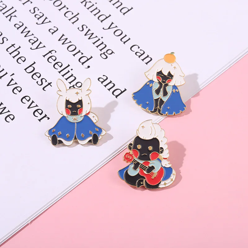 Эмалированная булавка с японским небом из мультфильма индивидуальные броши для