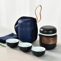 chinese kung fu travel tea set ceramic glaze teapot teacup gaiwan porcelain teaset kettles teaware sets drinkware tea ceremony