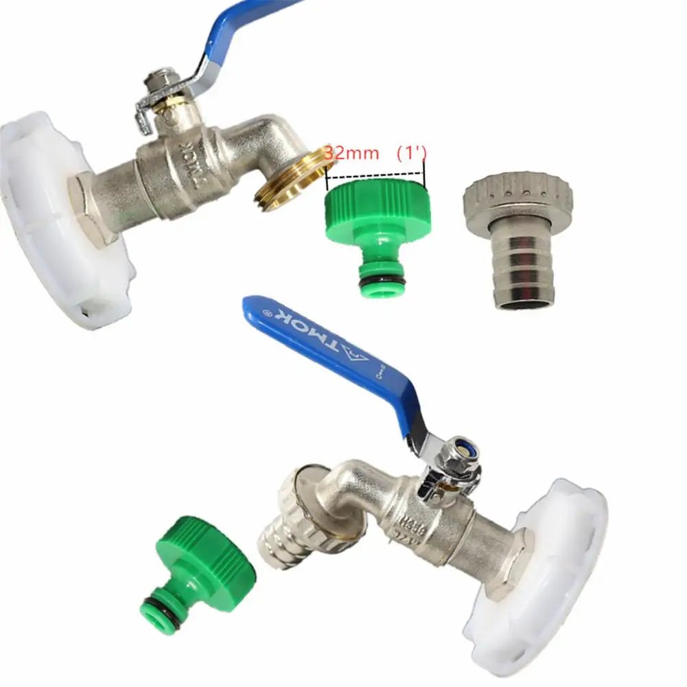 

IBC Tank Adapter S60X6 1/2" Garden Hose Faucet Water Tank Hose Connector 3/4" Garden Tap Replacement Connector Fitting Valve