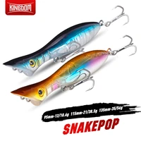 kingdom snakepop popper fishing lures sinking floating good quality artificial plastic hard wobblers pesca swimbaits for fishing