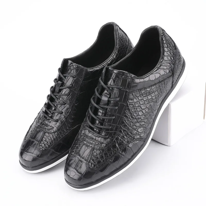 

New Design Crocodile Leather Men's Sneakers Casual Wedding Shoes Zapatos De Mocasines Hombre Men Loafers Chaussure Homme Scarpe