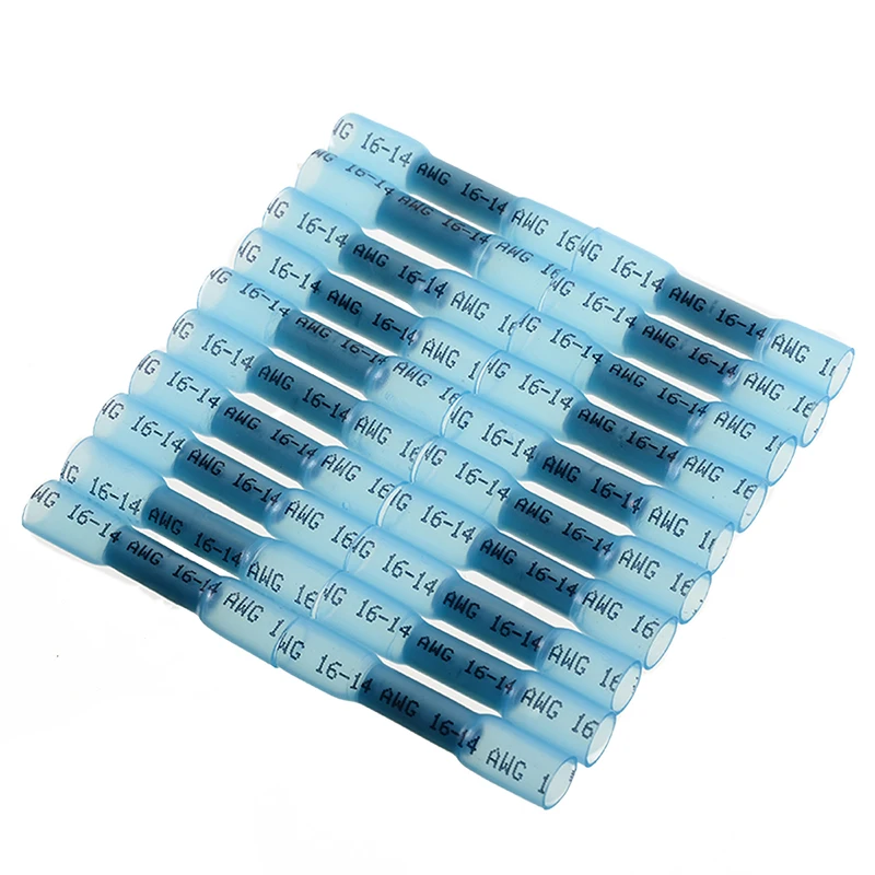 Термоусадочные обжимные стыковые клеммы 50 шт./кор. AWG изолированные соединители