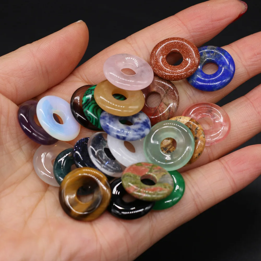 2Pcs Natural Stone Beads Round With Hole Semi-Precious For Jewelry Making DIY Necklace Bracelet Earring Accessory 10pcs new style natural freshwater shell beads with hole for diy jewelry making bracelet earring necklace accessory