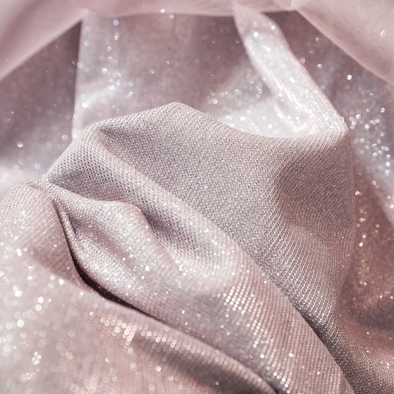 

Autumn Patchwork Metallic Long Gauze Skirt Female Cakee A- line Layered Mesh Blingbling Boho Long Skirts