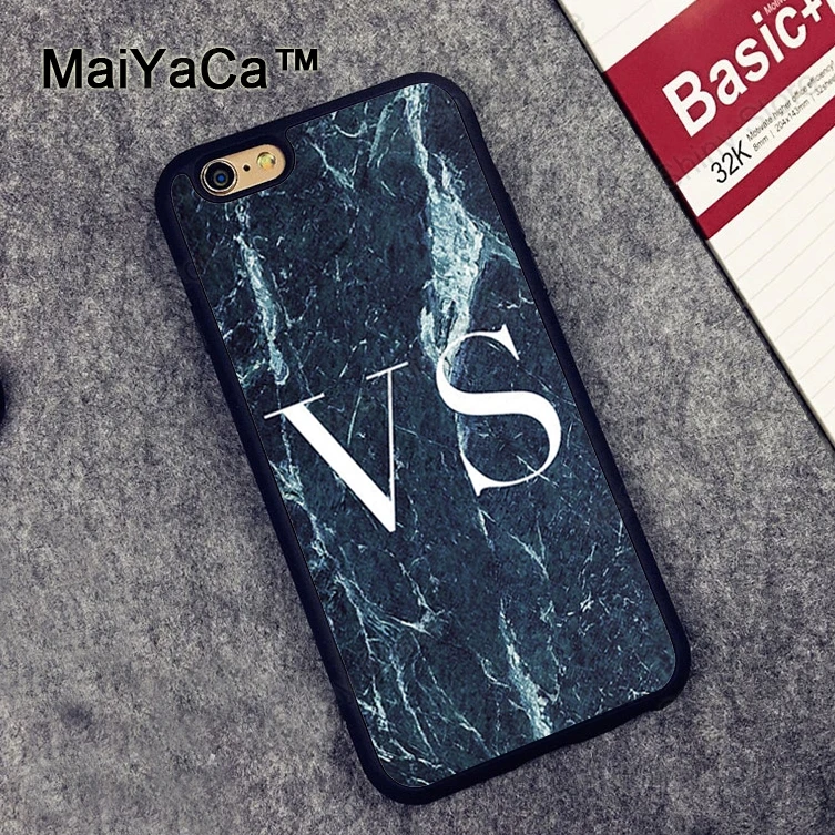 MaiYaCa монограмма индивидуальный мрамор инициалы задняя крышка Fundas для iPhone XR XS Max X 11 Pro MAX 6 6S 7 8 Plus 5S чехол