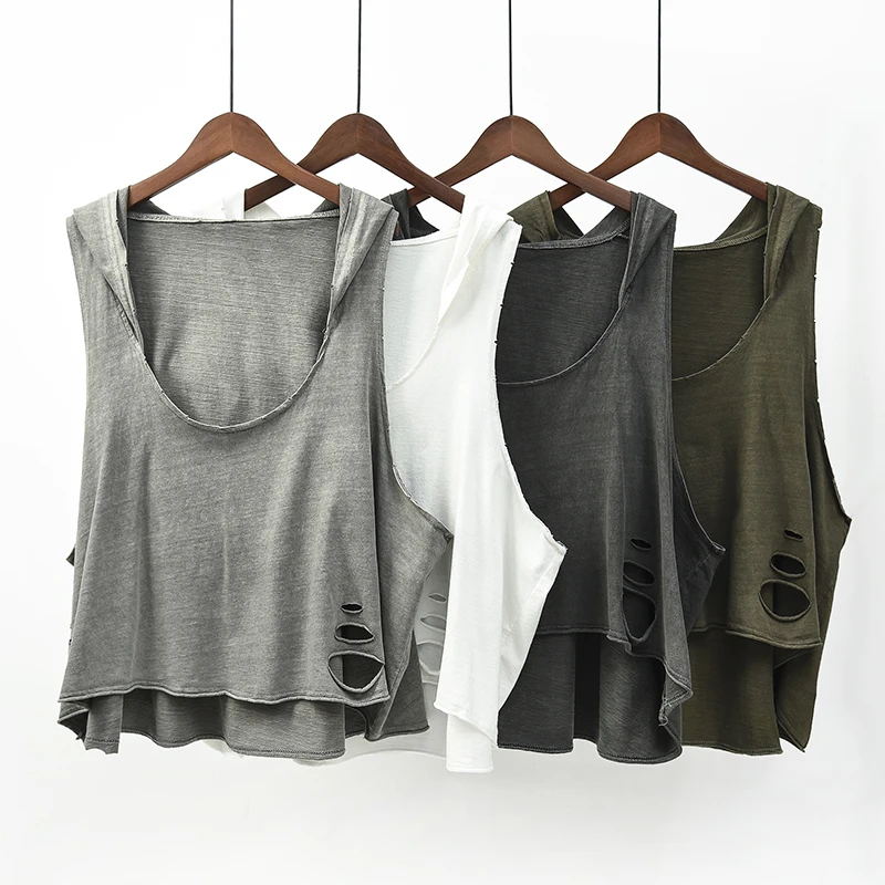 Женская хлопковая футболка с капюшоном V-образным вырезом | одежда