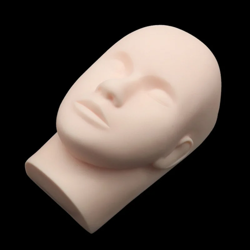 Силиконовый манекен для наращивания ресниц с имитацией головы глаз средство