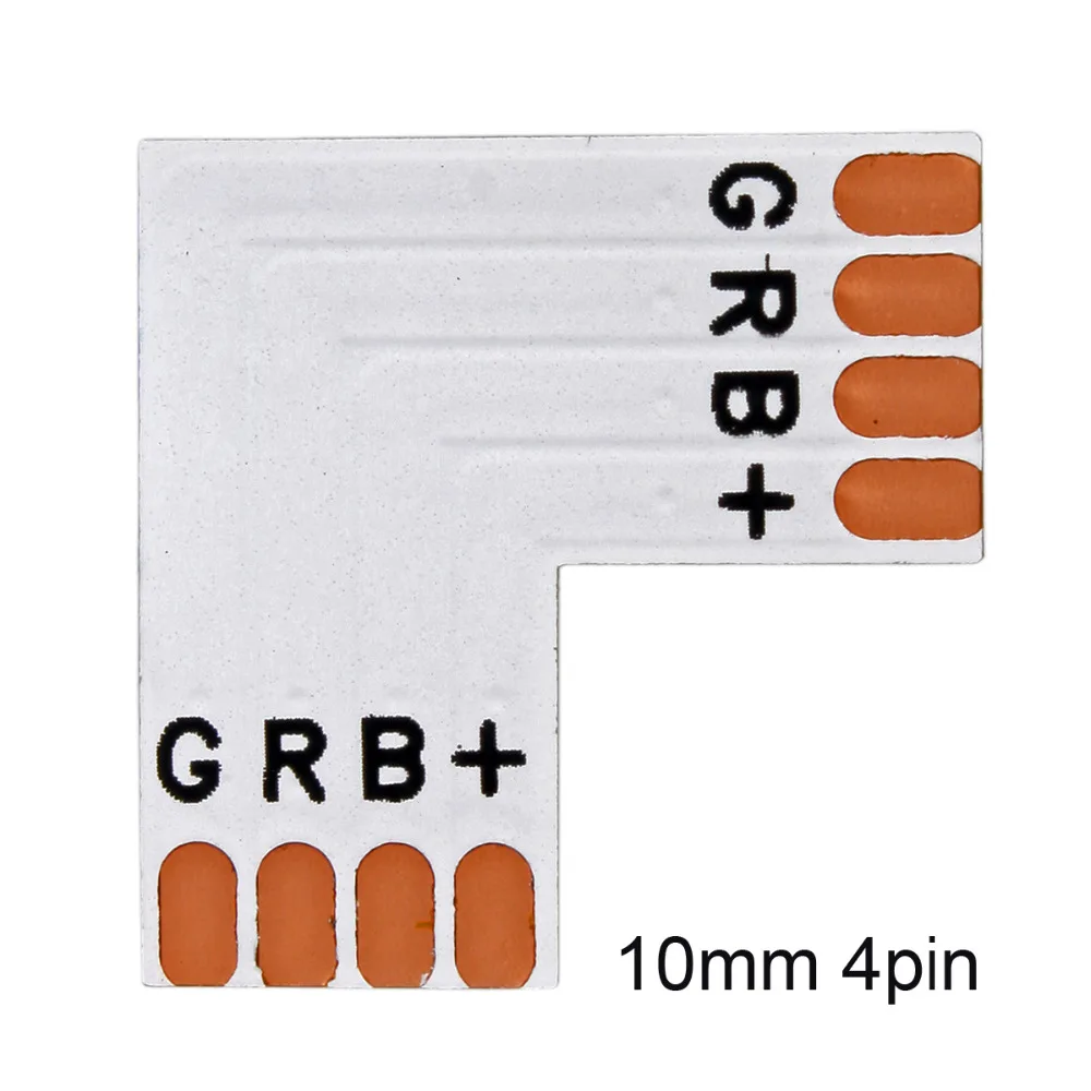 5/10 шт. L/T/X образная RGB Светодиодная лента 10 мм 4 Pin PCB угловой соединительный зажим