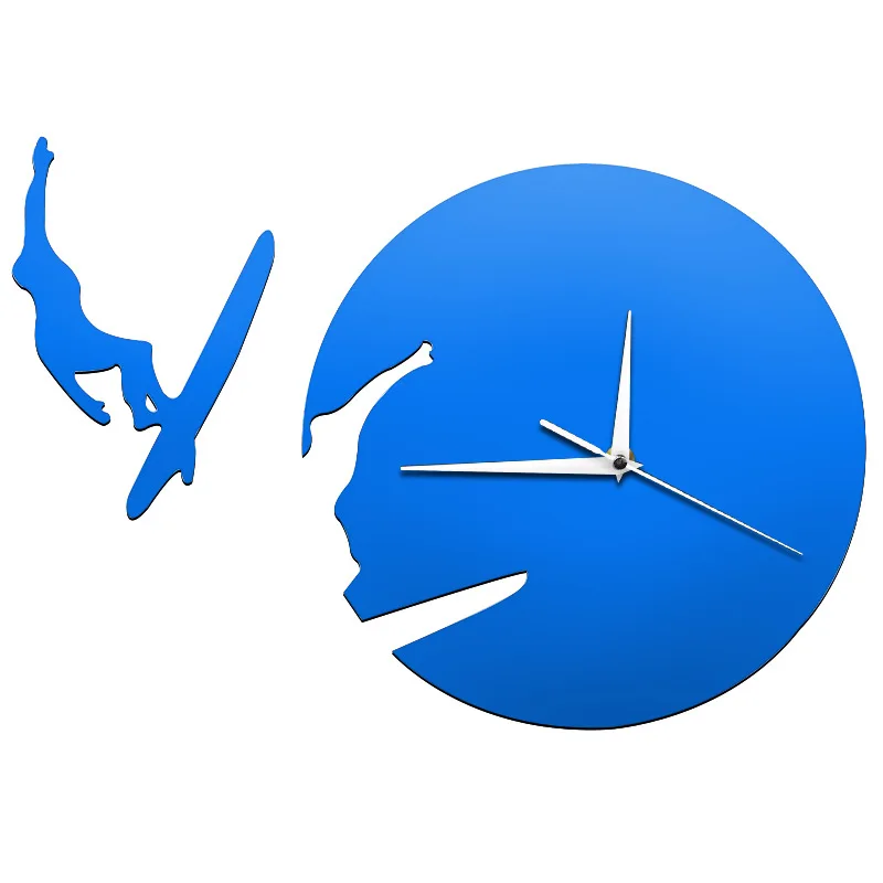 

3D Acrylic Simple Hanging Clock DIY Digital Hanging Clock Surfing Fashion Creative Hanging Clock Decoration