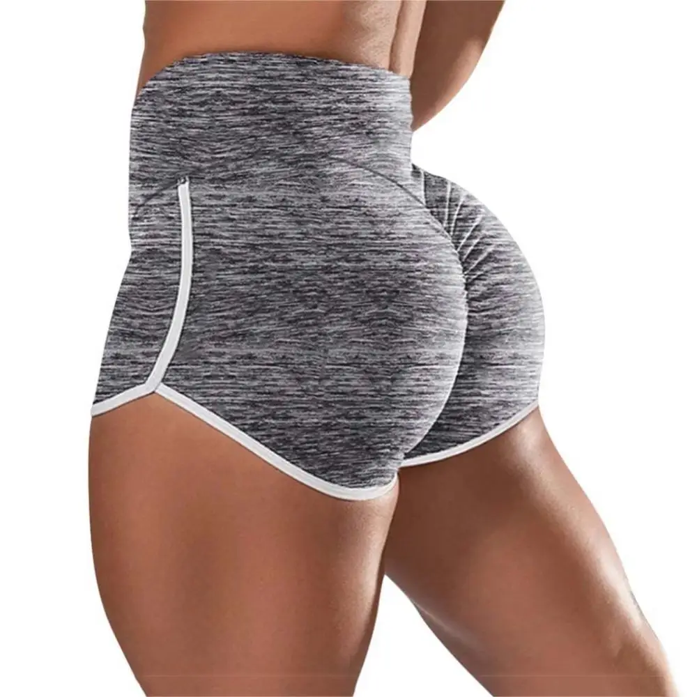 

Женские летние спортивные шорты для бега, тренажерного зала, эластичные спортивные шорты, сексуальные впитывающие пот дышащие повседневны...