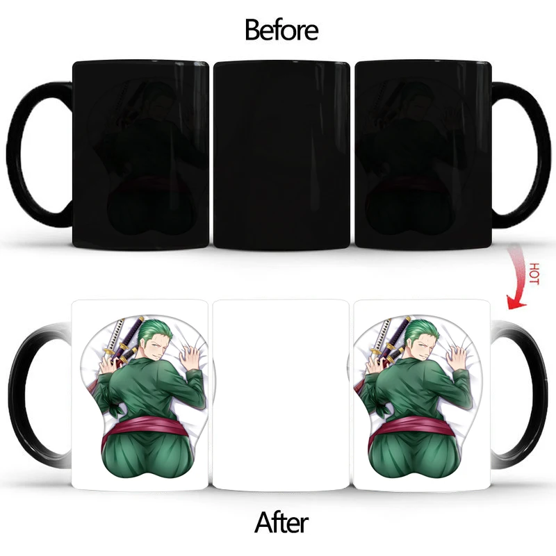 

Творческий Зеленый Воин волшебная кружка Керамика Dis Цвет моделирование кружки для кофе, чая, молока милые Цвет изменение чашки Новизна под...