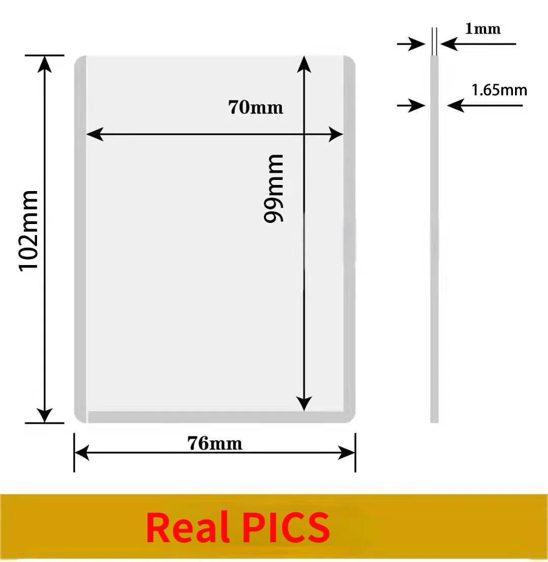 

Transparent Toploader 3"X4" Board Game Cards Protector Gaming Trading Card Holder Case for Football Basketball Sport Card